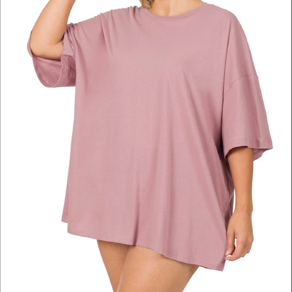 Zenana Outfitters Mauve Short Sleeve Tee